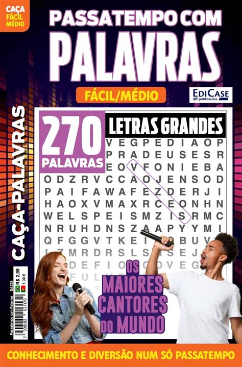 Passatempos Palavras Ed 232 Fácil Médio Letras Grandes Os