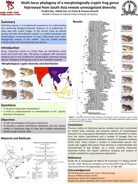 PDF Multi Locus Phylogeny Of A Morphologically Cryptic Frog Genus