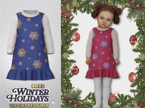 The Sims Resource Snowflake Dress