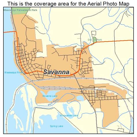 Aerial Photography Map of Savanna, IL Illinois