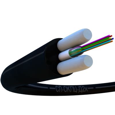 Подвесной круглый оптический кабель СЛ-ОКПЦ-Д2К (дроп FTTH кабель ...