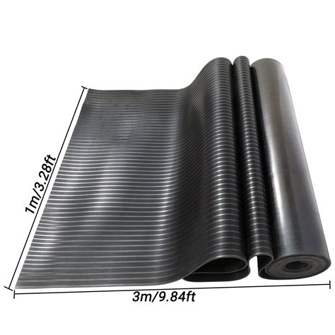 Tonchean Garage Rubber Floor Mat Heavy Duty Rubber Flooring Rolls Under