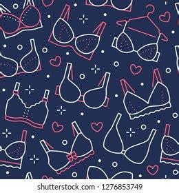 Lingerie Seamless Pattern Flat Line Icons Stock Vector Royalty Free Shutterstock