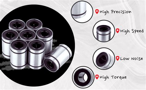 Pcs Lm Uu Linear Motion Ball Bearings Mm Linear Bearings For Mm