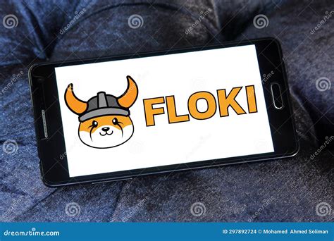 Floki Cryptocurrency logo editorial stock image. Image of coin - 297892724