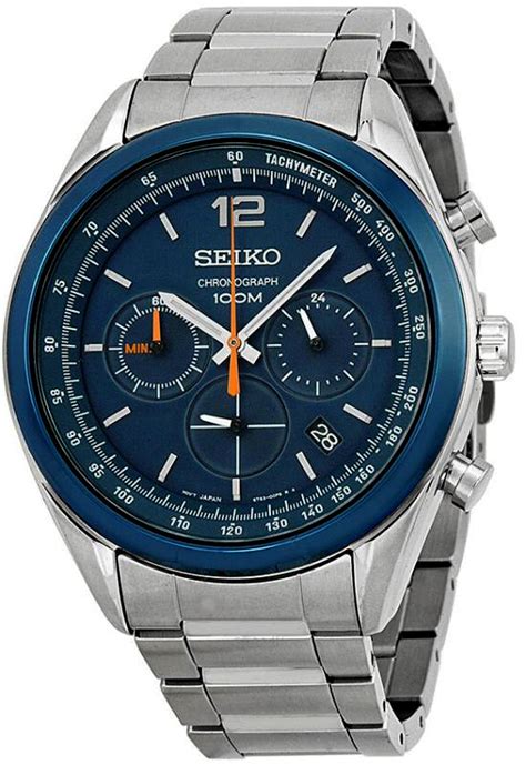 Seiko Chronograph Quartz 100m Stainless Steel Mens Watch Ssb091p1 Spot On Times