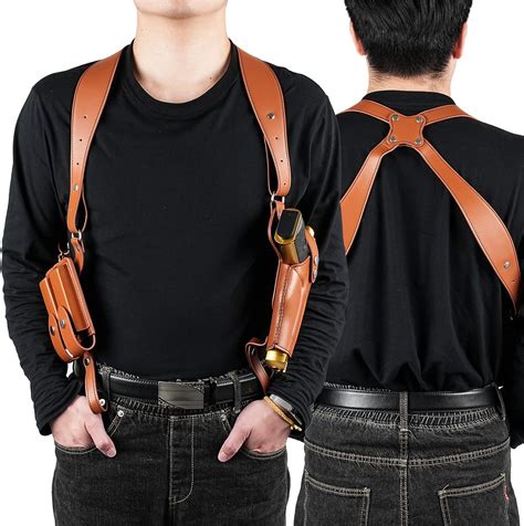 Leather Shoulder Holster Fit Glock 1911 Shoulder Holster For Concealed Carry With