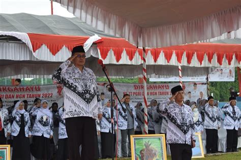 Asda Jajang Jadi Pembina Upacara HUT PGRI Ke 77 Dan Hari Guru Nasional