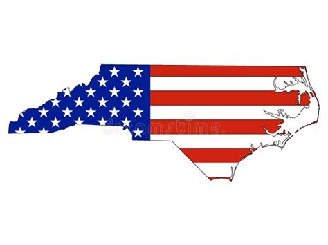 North Carolina Flag Map