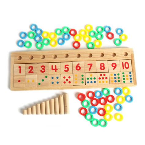 Math Game Board,Tools Kids Toddlers Education Wooden Math Puzzle ...