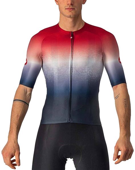 Castelli Aero Race Jersey Men Savile Blue Pro Red Au