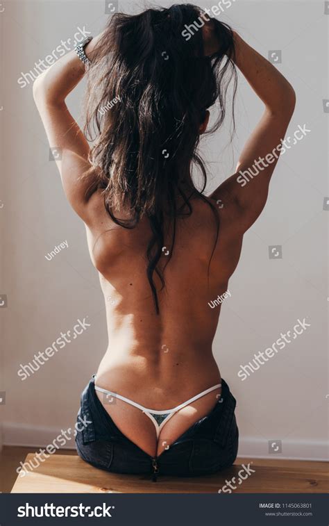 Back View Naked Woman Sitting On Stock Photo Shutterstock