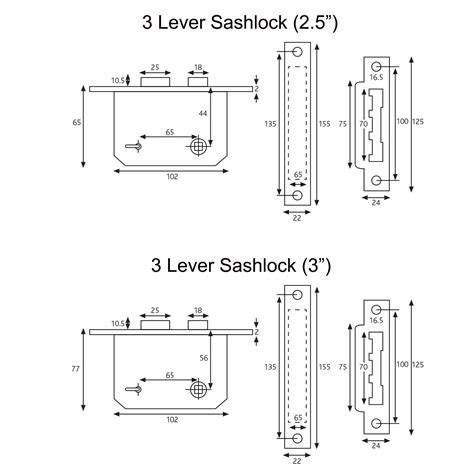 Era 3 Lever Mortice Door Lock Sash Lock - JCP Hardware
