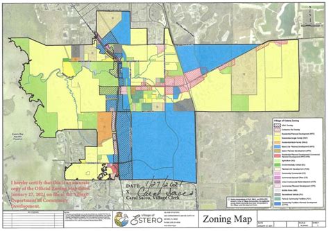 Official Zoning Map Village Of Estero Fl