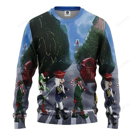 3d Christmas Abbey Road All Over Print Thicken Sweater Shirt Homefavo