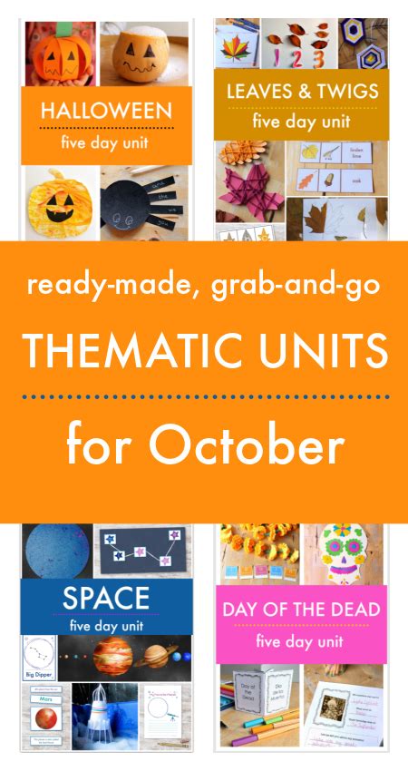 Ready Made Thematic Units To Teach In October Nurturestore