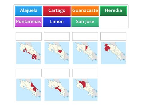 Provincias De Costa Rica Une Las Parejas