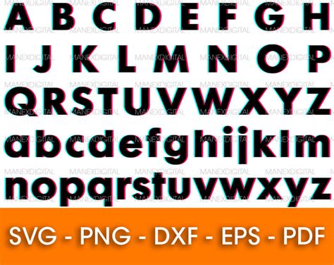 Tiktok Font Svg Vector Tiktok Font Design Tiktok Alphabet Etsy