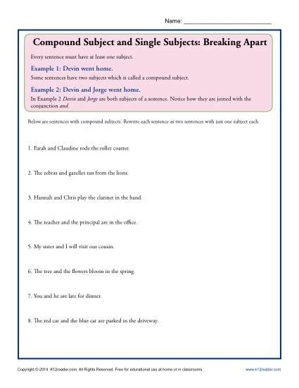 30 Subject And Predicate Worksheet 3rd Grade Support Worksheet