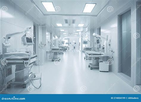 Cleanroom With Surgical Robots Performing Delicate Royalty Free Stock