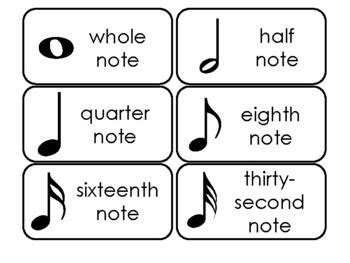 64 Music Notes, Rests, and Symbols Flashcards. Preschool-2nd Grade ...