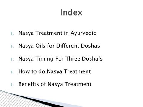 Benefits Of Nasya Treatment