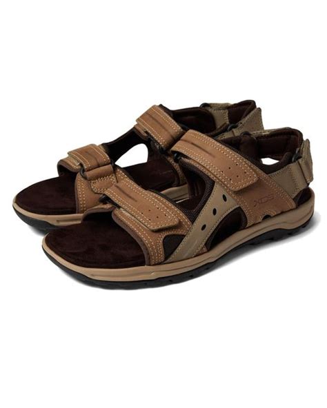 Rockport Leather Xcs Trail Technique Adjustable Sandals in Taupe (Gray ...