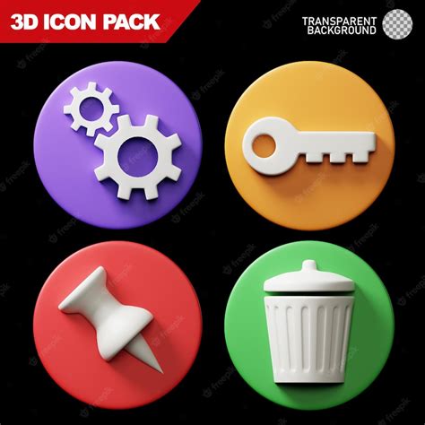 Premium Psd 3d Icon Pack 6