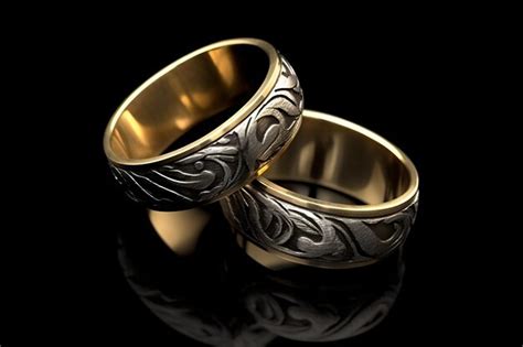 Premium Ai Image Love S Eternal Symbol Wedding Rings Generative Ai