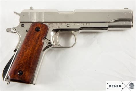 M1911A1 AUTOMATIC 45 PISTOL USA 1911 WWI II Nickel Effect