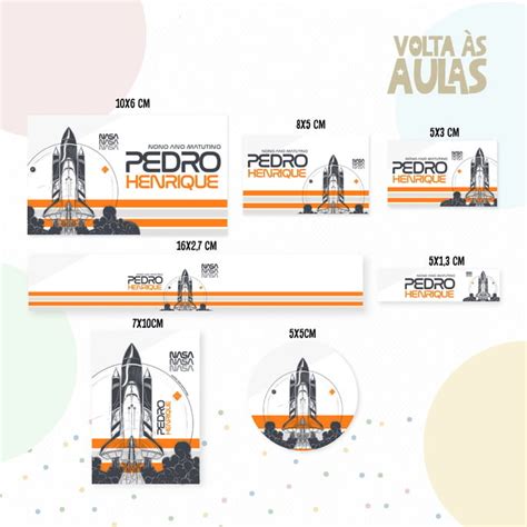 Etiqueta Escolar Foguete Elo7 Produtos Especiais