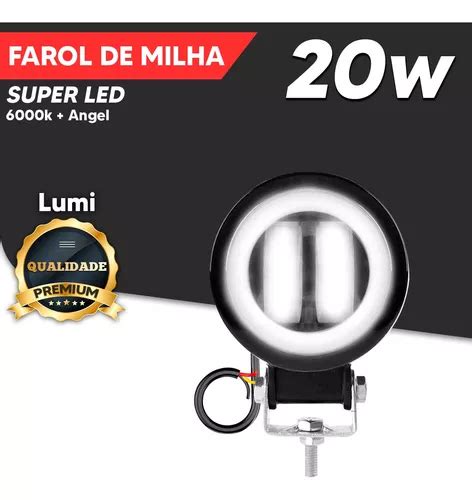 Kit Farol De Milha Led W V Auxilar Off Road Caminh O