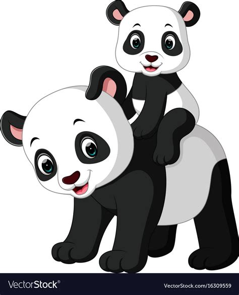 Cute Panda Cartoon Royalty Free Vector Image Vectorstock