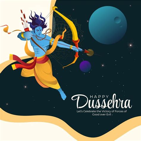 Modelo De Design De Banner De Dussehra Tradicional Festival Indiano