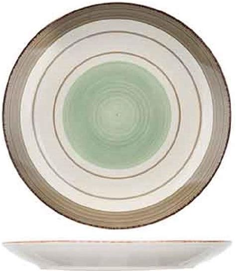 Cosy En Trendy Larissa Green Plat Bord In Aardewerk D Cm Set Van