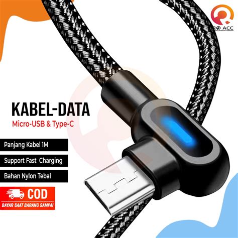 Jual RO ACC NVN KD53 USB KABEL DATA CASAN SIKU L LED MICRO TIPE