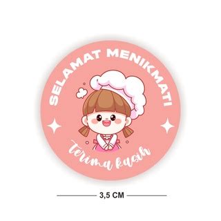 Jual Pcs Stiker Selamat Menikmati Label Untuk Food Atau Makanan Bisa