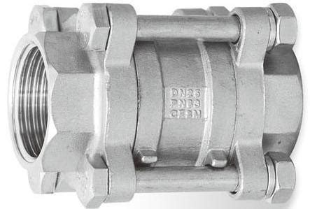 SS316 304 Inox CF8m CF8 3PC Spring Check Valve Threaded End Bsp NPT