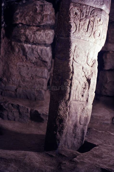 Statue Known As Lazon De Chavin In The Ancient Temple Of Chavin De