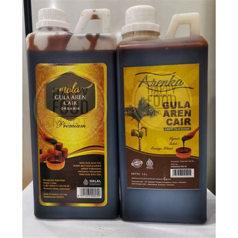 Jual Halal Arenka Gula Aren Cair Liter Mola Brown Sugar Syrup