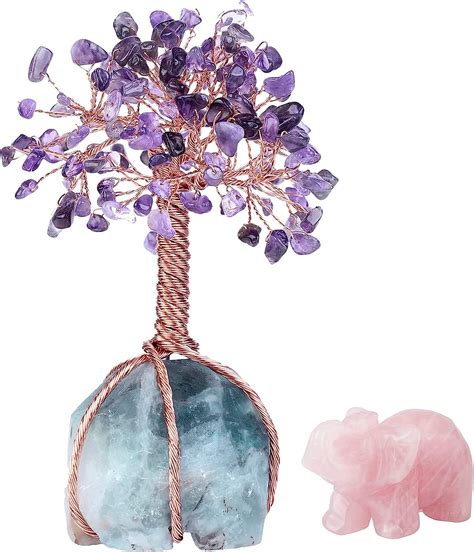 Amazon Mookaitedecor Amethyst Crystal Money Tree Crystals Base