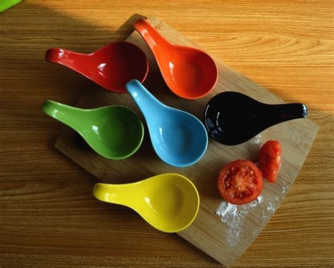 6 Pcs Set With Handle Ceramic Sauce Dish Color Tableware Creative