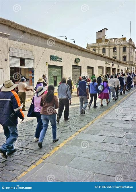 Workers Strike in Peru editorial image. Image of march - 41687755