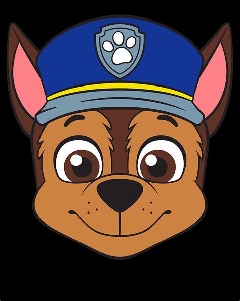 Paw Patrol Chase Big Face Digital Art By Sue Mei Koh