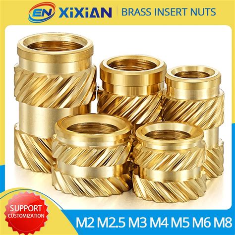 M2 M2 5 M3 M4 M5 M6 M8 Brass Insert Nut Hot Melt Knurled Thread Nuts