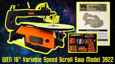 Wen 16 Variable Speed Scroll Saw Model 3922 Youtube