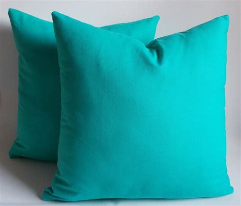 Set Of 2 Turquoise Pillowdecorative Pillow Coverthrow Etsy