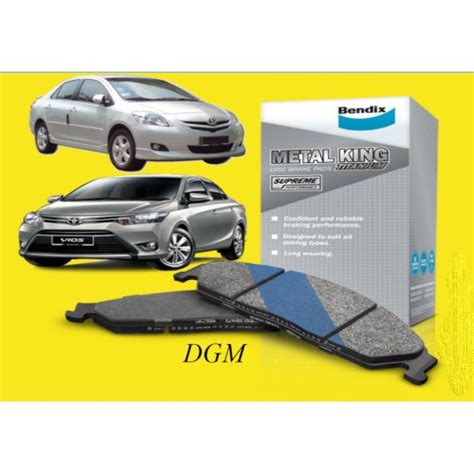 Bendix Front Disc Brake Pad Metal King Db Mkt For Toyota Vios