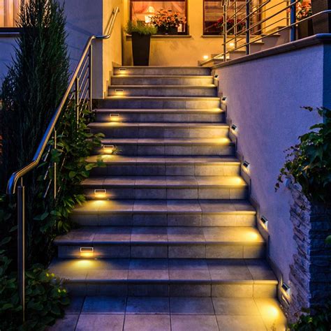 Buy DBF 30 LED Solar Step Lights Outdoor【6 Pack-Warm White】 Stainless Steel Bright Solar Deck ...