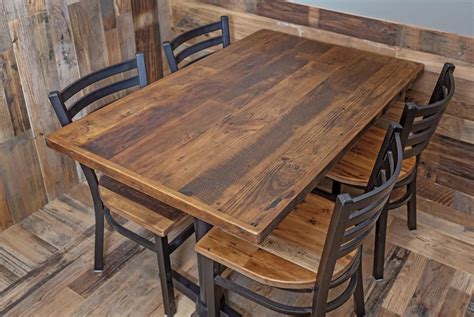 Reclaimed Wood Table Tops - Restaurant & Cafe Supplies Online